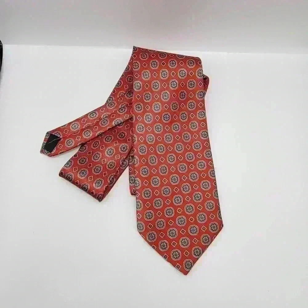 Sedúcta Paris Men's Tie 100% Silk Red Blue Cream White Tie